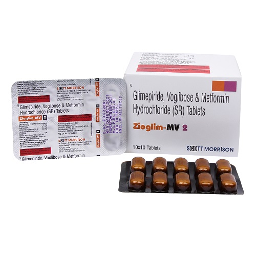 Metformin Hydrochloride–500mg Glimepiride–1mg Voglibose–0.2mg Tablet