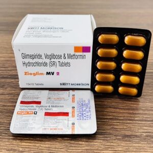 Metformin Hydrochloride--500mg Glimepiride--1mg Voglibose--0.2mg Tablet