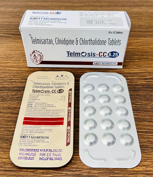 Telmisartan, Cilnidipine & Chlorthalidone Tablets