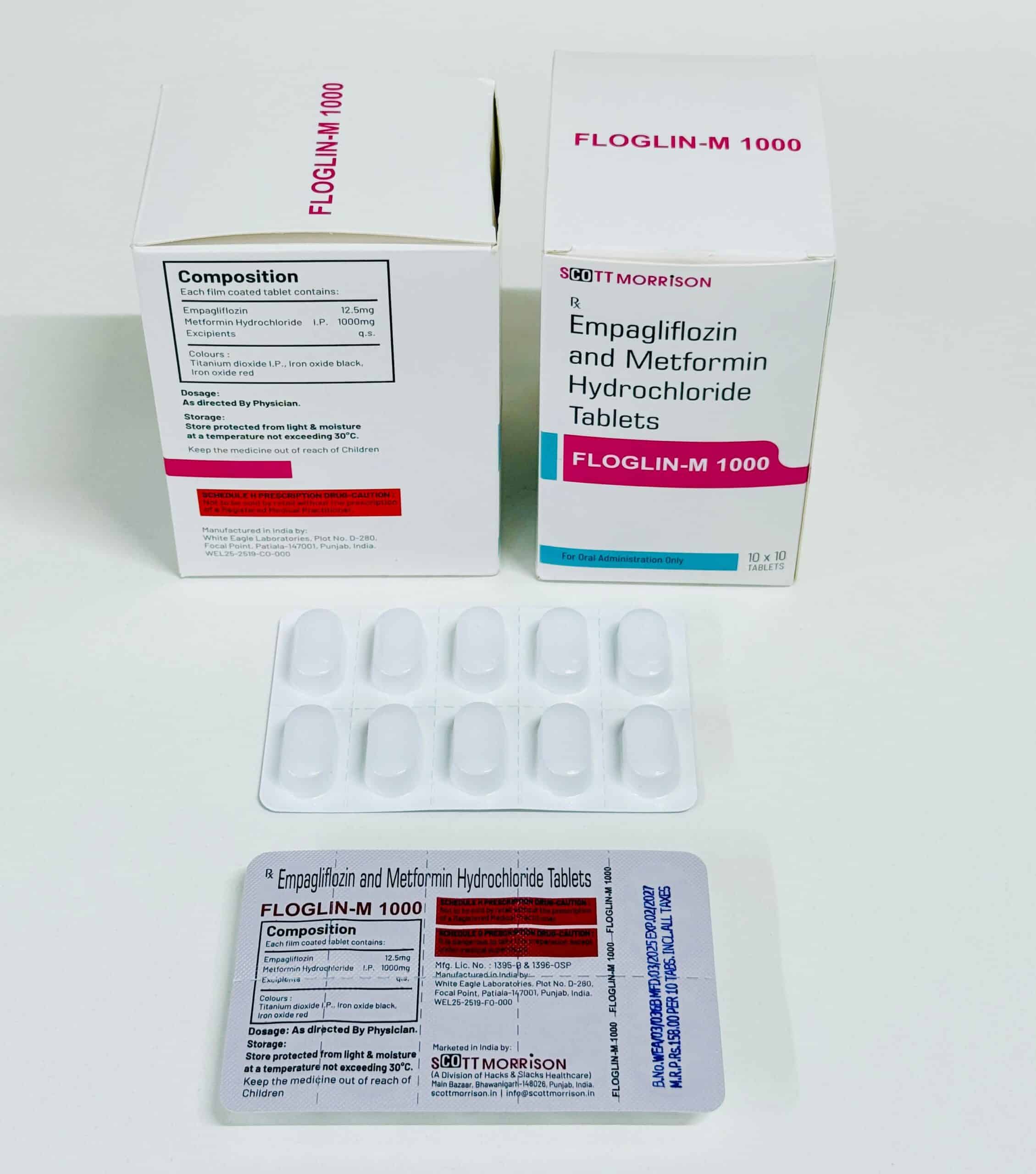Empagliflozin 12.5mg + Metformin HCL 1000mg Tablet